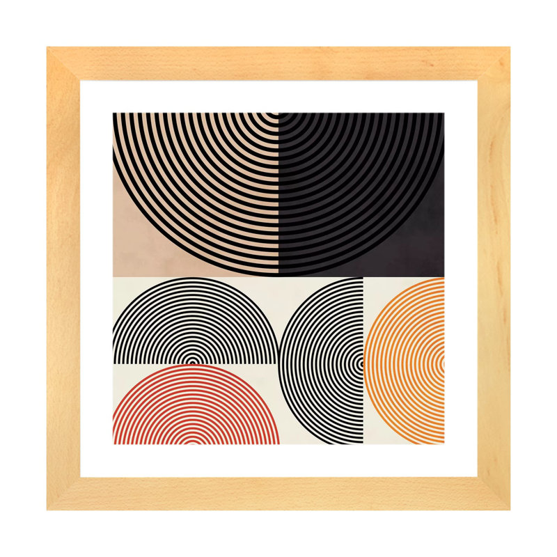 «Lines and Shapes II» par Ana Rut Bré - impression d'art graphique, H 24 po x l 24 po x p 1 po, Blanc