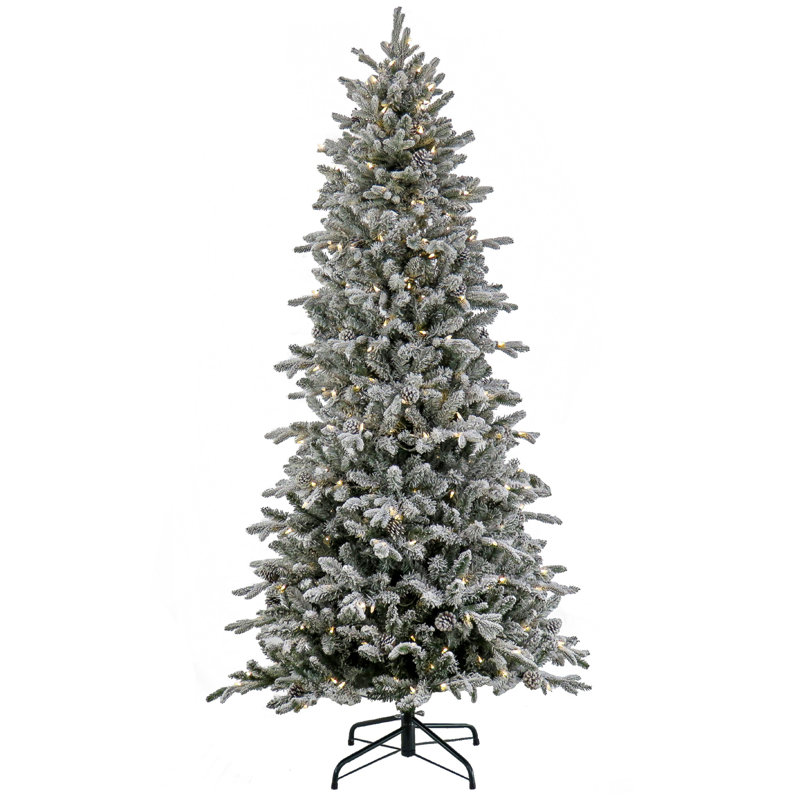 Sapin de Noël givré pré-éclairé, 7'