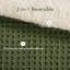 Luxurious Olive Bedding Set, Waffle Knit For Cozy Home