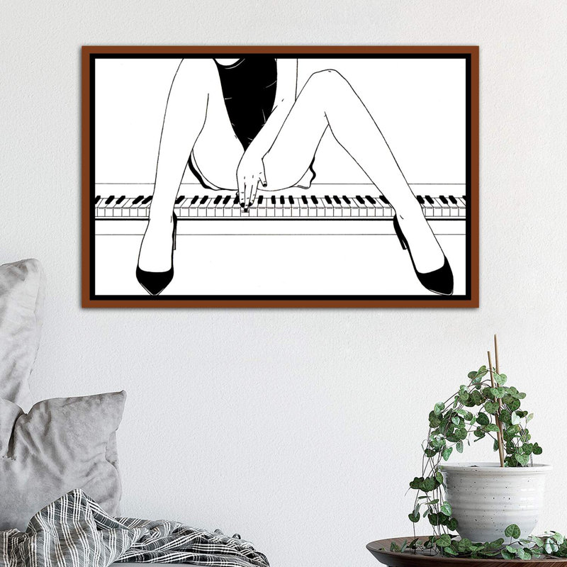 «Delicate» - reproduction d'art, Cadre bois classique, H 26 po x l 40 po x 1,5 po