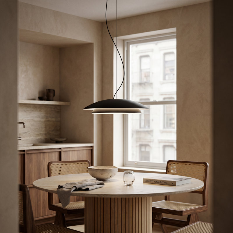 Noway 1 - Light LED Unique/Statement Pendant, Black