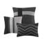 Ensemble de literie de luxe 7 pièces, simili suède, style chalet rustique