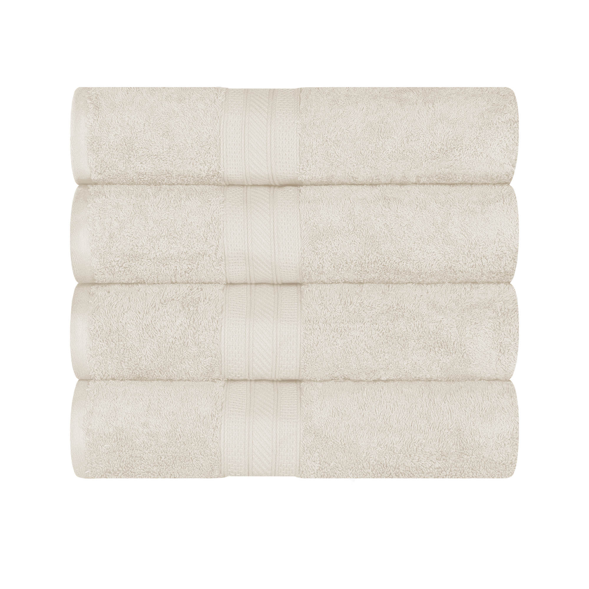 Glenlee Ultra Plush 4 Piece Cotton Bath Towel Set, Almond