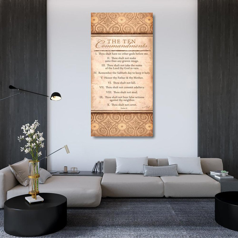 The Ten Commandments, 48" H x 24" W