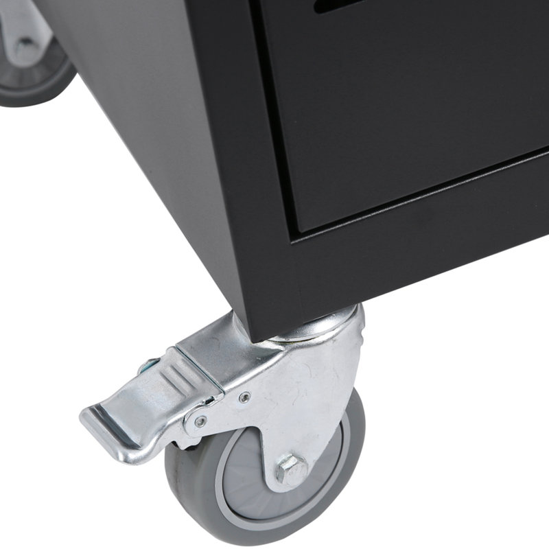 Chariot de charge mobile et armoire pour ordinateurs portables 30 tablettes avec serrure à combinaison - Noir, Noir