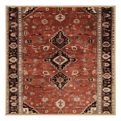 Tapis brun lavable à la machine