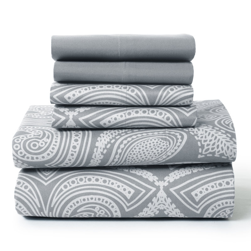Ensemble de draps en microfibre Lux Hotel, Ensemble de draps pour lit double + un drap-housse, Gris