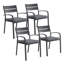 Chaise de patio empilable avec coussin Chamya-1237755487
