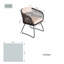 Ensemble de salle à manger pour 2 personnes en métal avec table carrée, coussins inclus