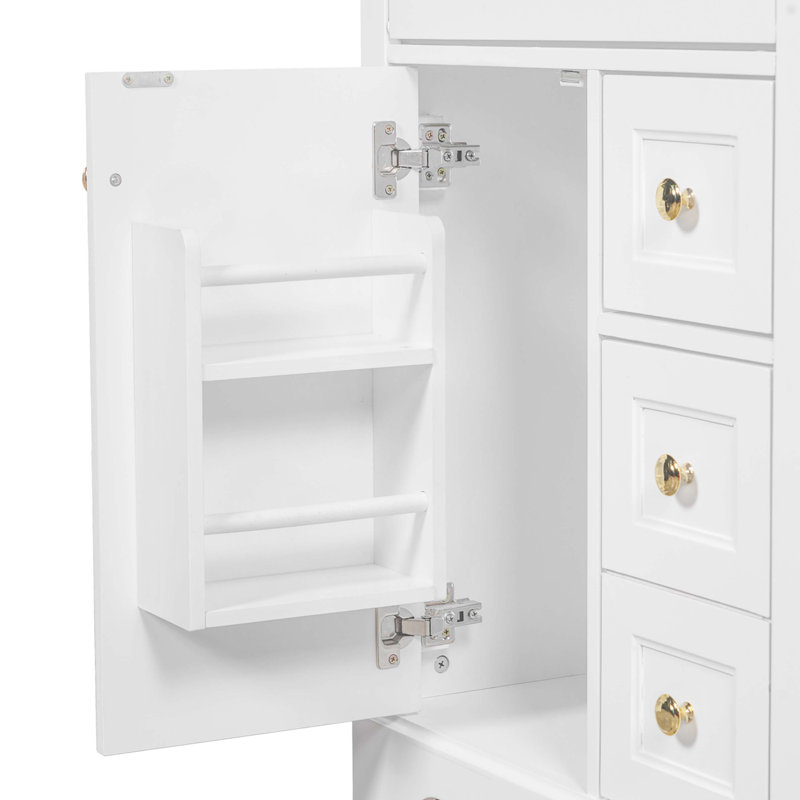 Meuble-lavabo blanc de 24 po avec lavabo, Blanc