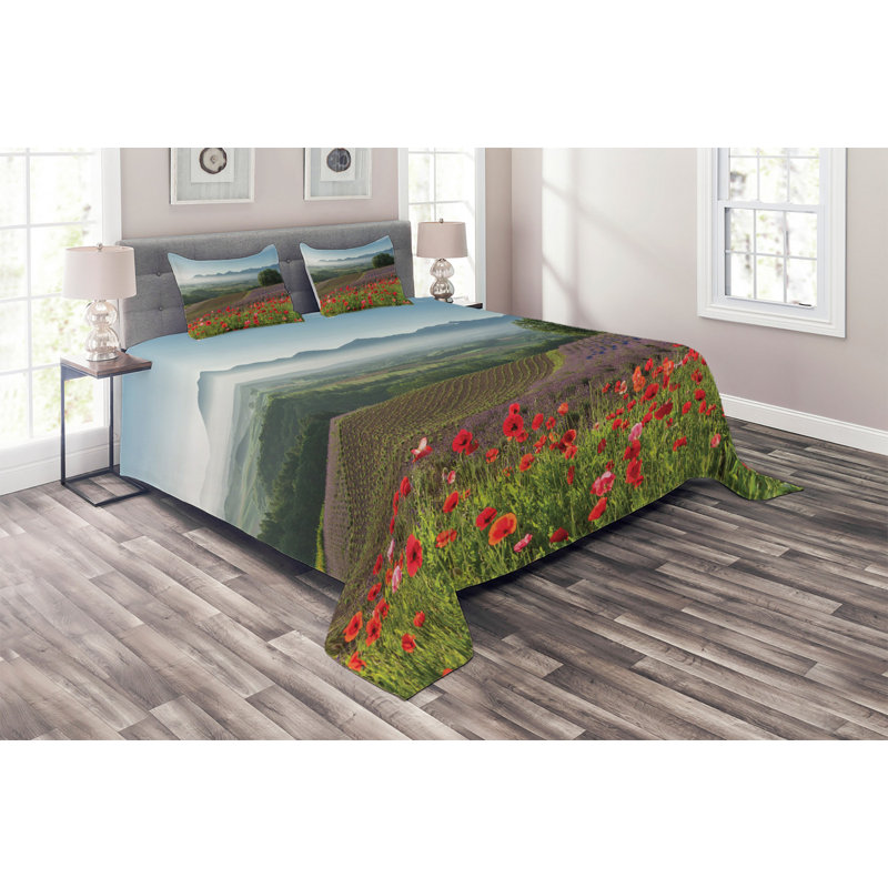 Flower Farmhouse / Country Polyester Coverlet