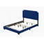 Grand lit en velours bleu Haemon