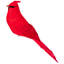 Ensemble de 2 décorations de Noël Cardinal à pince - rouge et noir - 8 po