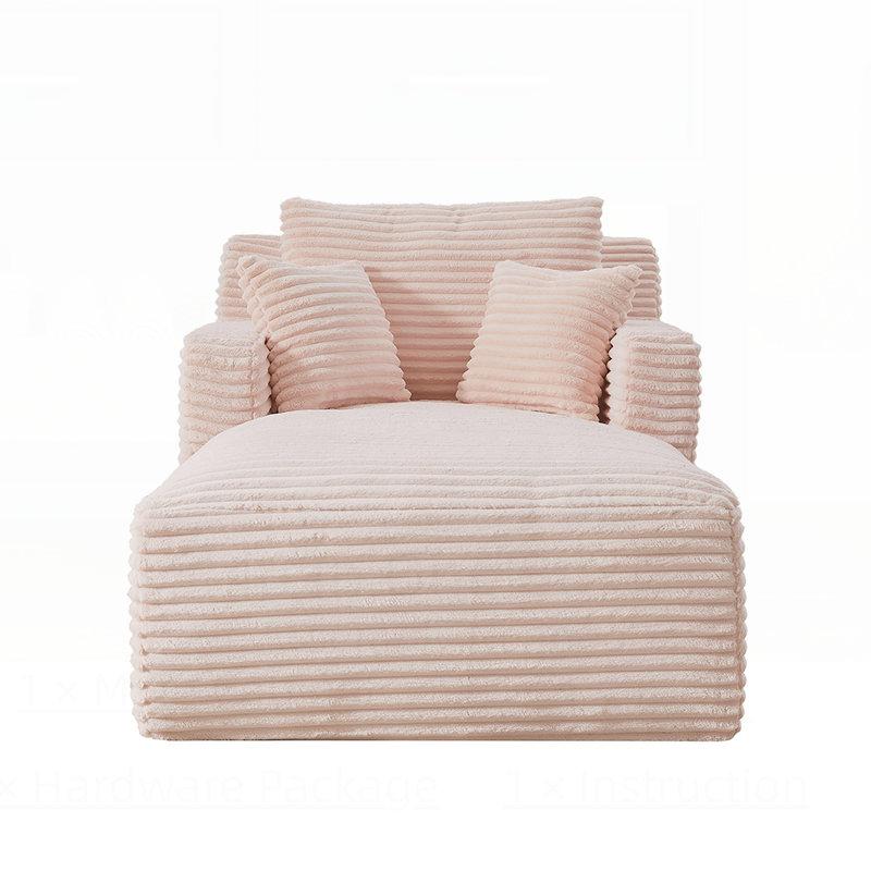 Méridienne intérieure simple, revêtement en velours côtelé moderne, aucun assemblage requis, canapé-lit confortable pour le salon, le bureau, l’appartement