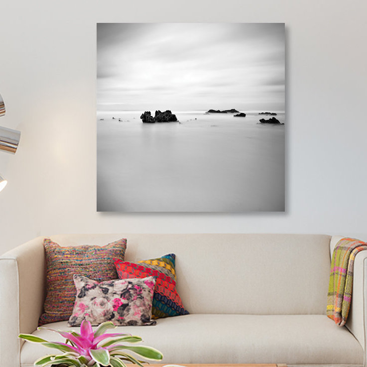«Beach», reproduction de photo sur toile, H 12 po x l 12 po x P 0,75 po, Toile tendue, Pas de tapis