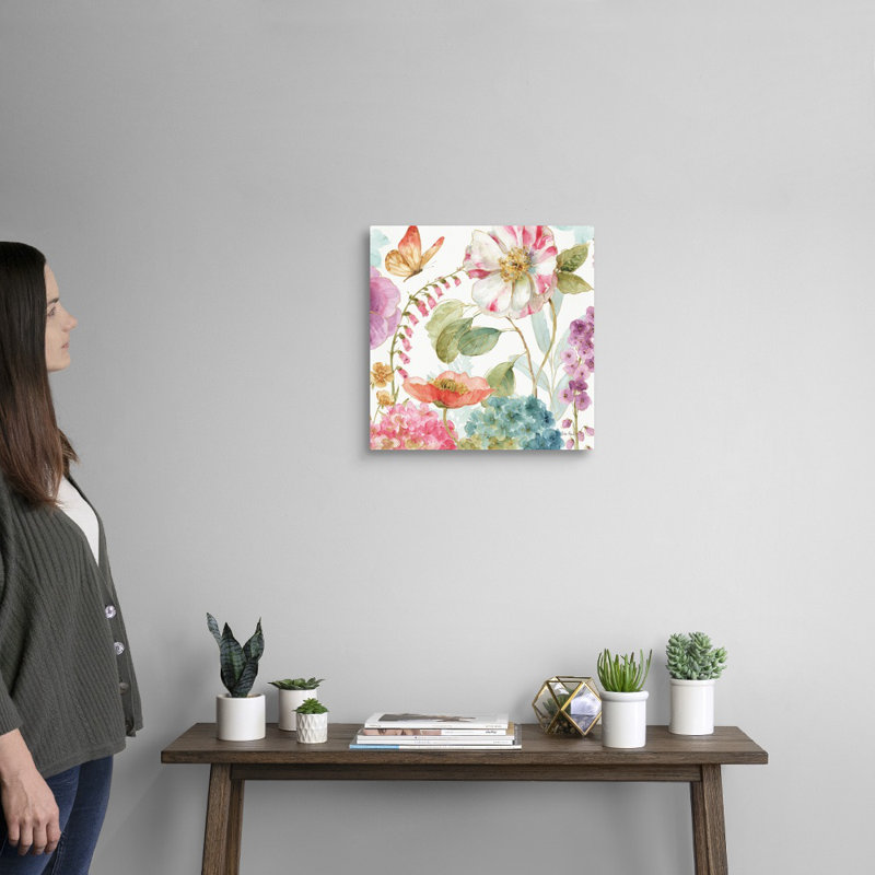 «Rainbow Seeds Flowers II» par Audit Lisa - reproduction d'art sur toile, Toile tendue, H 16 po x l 16 po x P 1 po