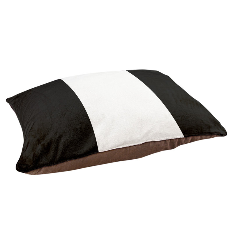 Coussin d'intérieur Las Vegas, Grand (l 50 po x P 40 po x H 7 po), Noir / Blanc