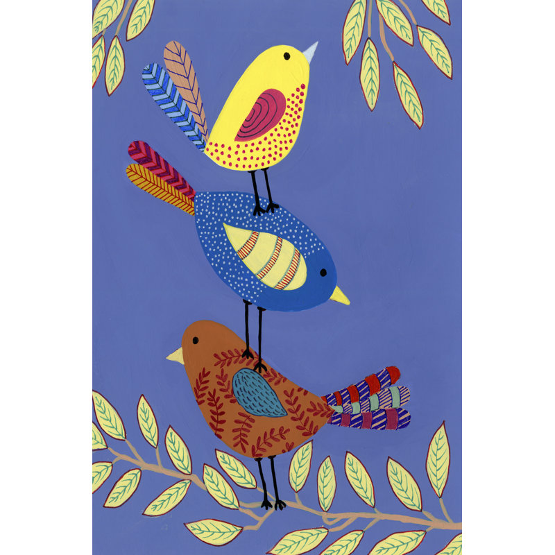 Plumes à motifs I, H 30 po x l 20 po