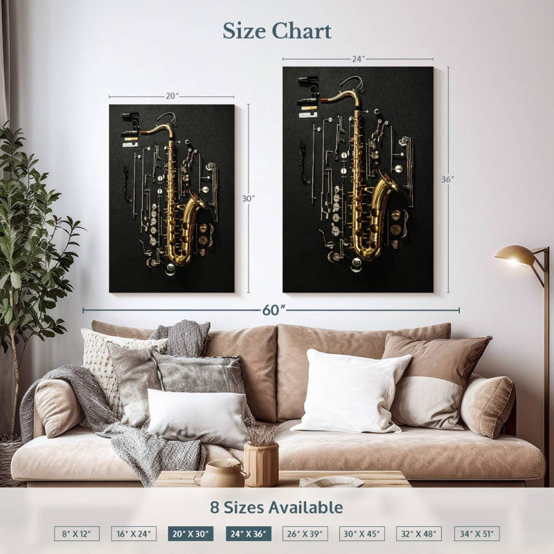 Abarca Play The Saxophone, 36" H x 24" W