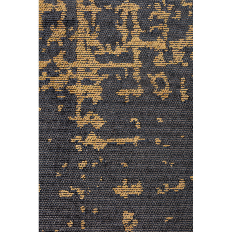 Rapture Black/Yellow Abstract Luxury Area Rug, Rectangle 7'10" x 11'2"