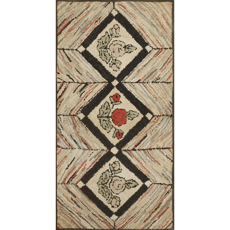 Hand Knotted Wool Floral Area Rug in Multicolored