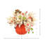 Orchid and Pampas Arranged in Decorative Glass Vase