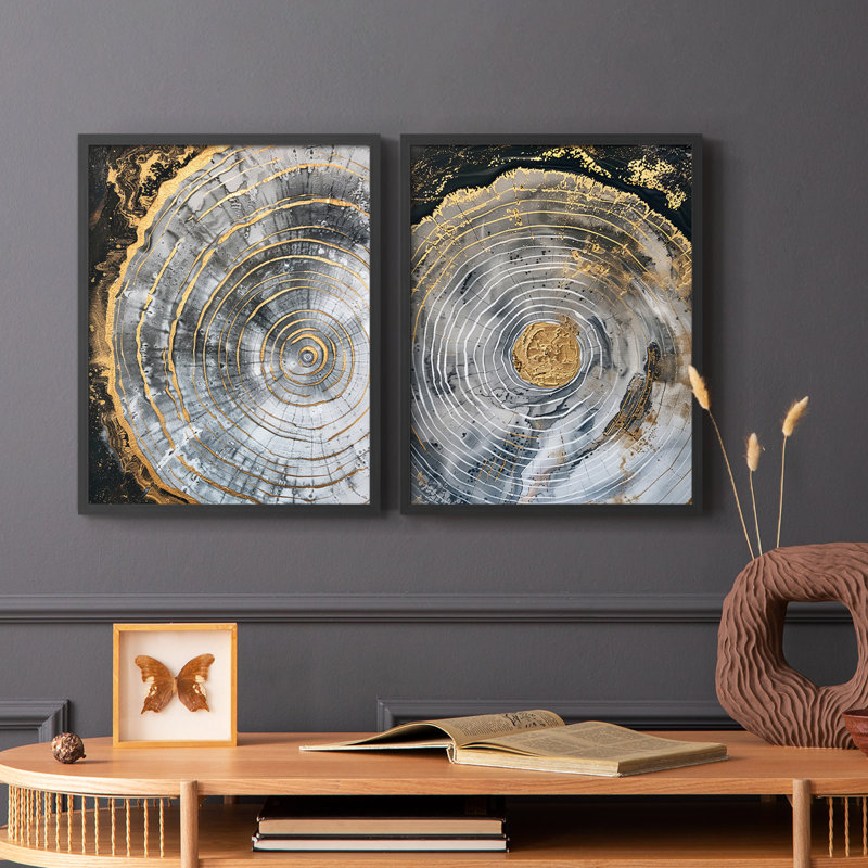 ABSTRACT Series CCXXVII-Premium Framed Print -Ready to Hang - No Nails Required - No Nails Required, Black, 11" H x 18" W