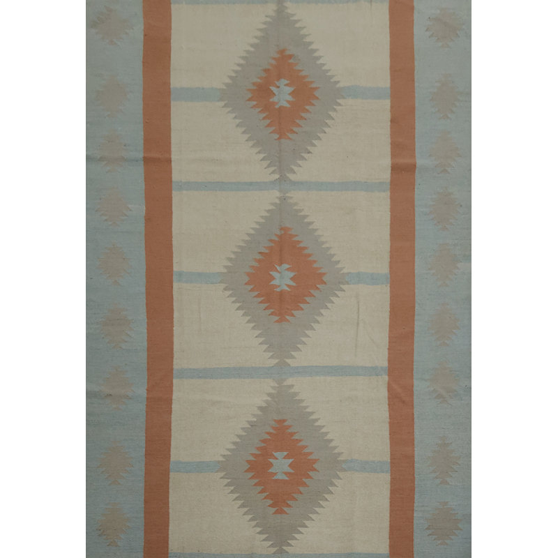 Tapis turc à motif géométrique kilim 8 x 10