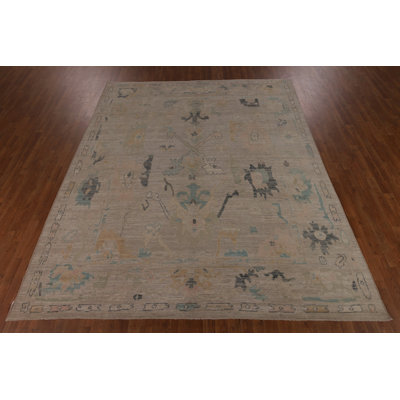 Tapis oriental à motif de teinture végétale Oushak 10