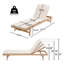 Méridiennes de patio en bois d'acacia avec dossiers réglables et coussins Alance-1381559925