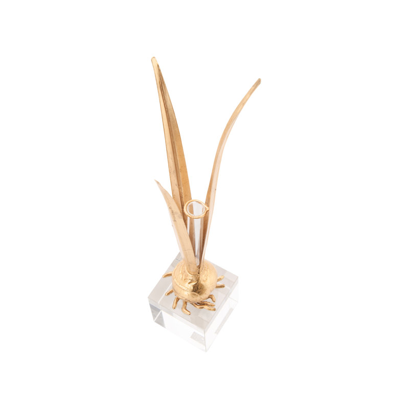 Bulb Gold Leaf Vase