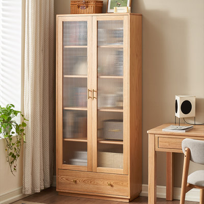 Solid Oak Storage Bookcase
