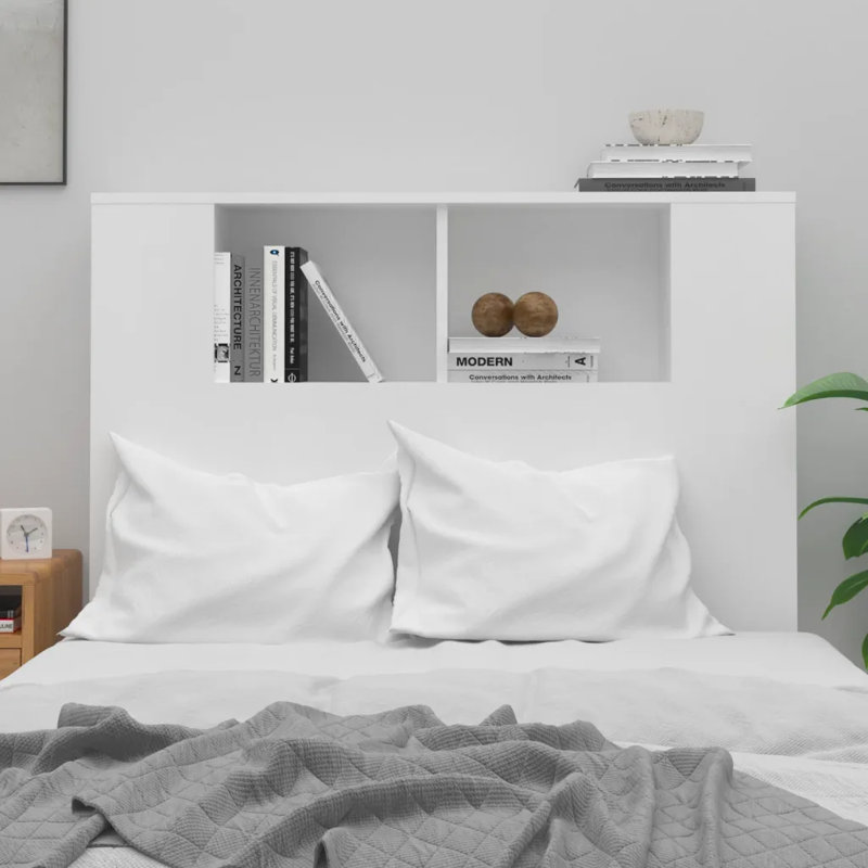 Melby Headboard Cabinet, Single (3'), White