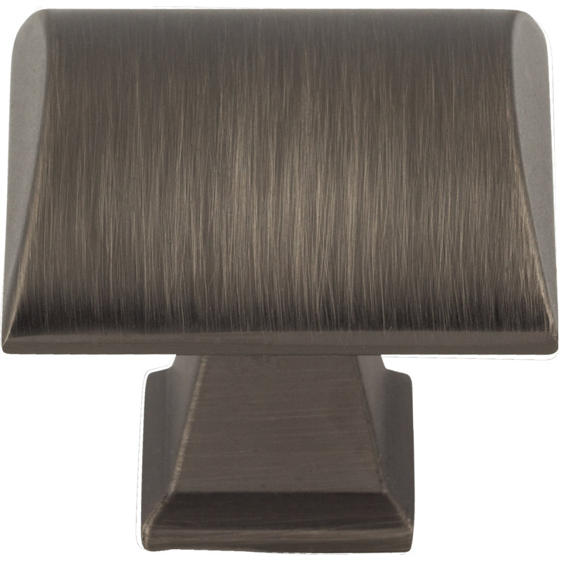 Roman Square Knob, Brushed Pewter