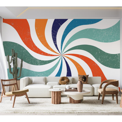 Premium Peel & Stick Wall Mural - Psychedelic Swirl