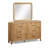 1pc Natural Wood Finish Six Drawer Dresser Wooden Bedroom Furniture
