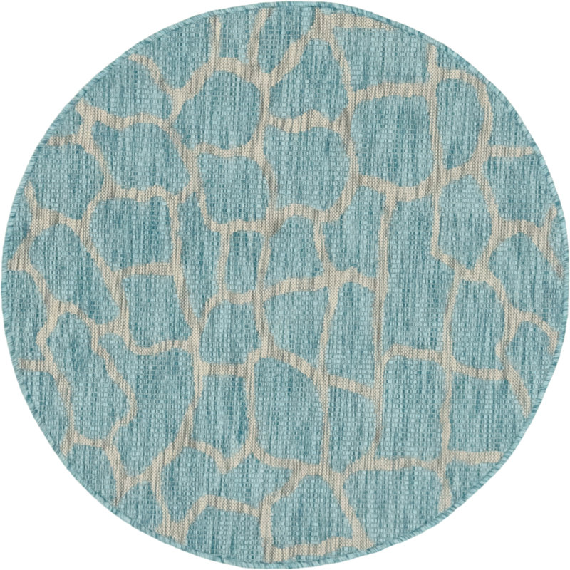 Murrell Animal Print Indoor / Outdoor Rug, Round 4'1"