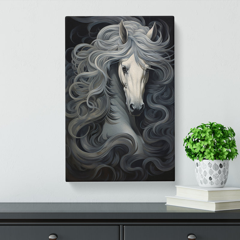 Shire Horse Rococo - Wrapped Canvas, 76cm H x 50cm W x 3cm D