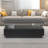 Modern Rectangular Coffee Table With Led Lights, 2 Drawers And Open Storage Shelf-886175084