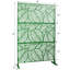 76" H x 48" W Freestanding Decorative Metal Privacy Screen, Leaf Pattern Outdoor & Indoor Privacy Fence Panel for Deck, Balcony, Patio & Lawn Garden, Light Green (PS111)