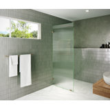 Gaia 32 in. x 78 in. Frameless Fluted Single Fixed Shower Panel