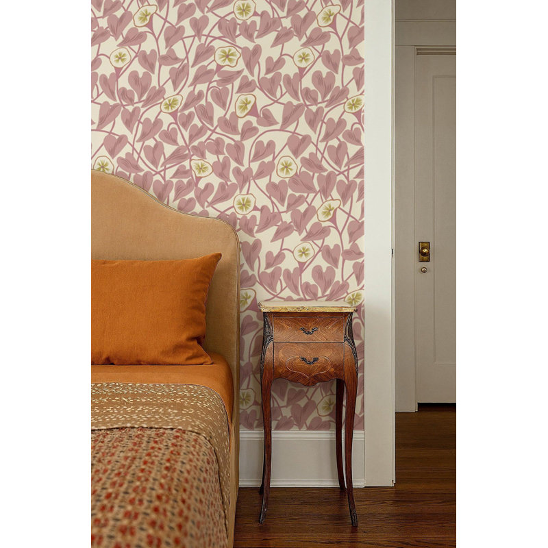 Climbing Vine - Wallpaper, Dusty Blush, Premium Paper, Non-Pasted