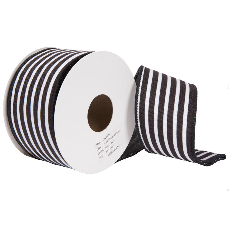Ruban de Noël, Noir, H 2,5 po x l 360 po x P 2,5 po