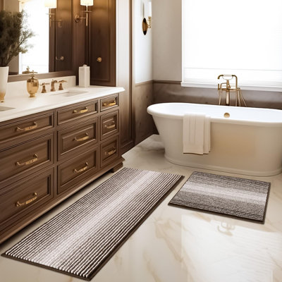 Thick Absorbent Chenille Rugs, 2 Piece