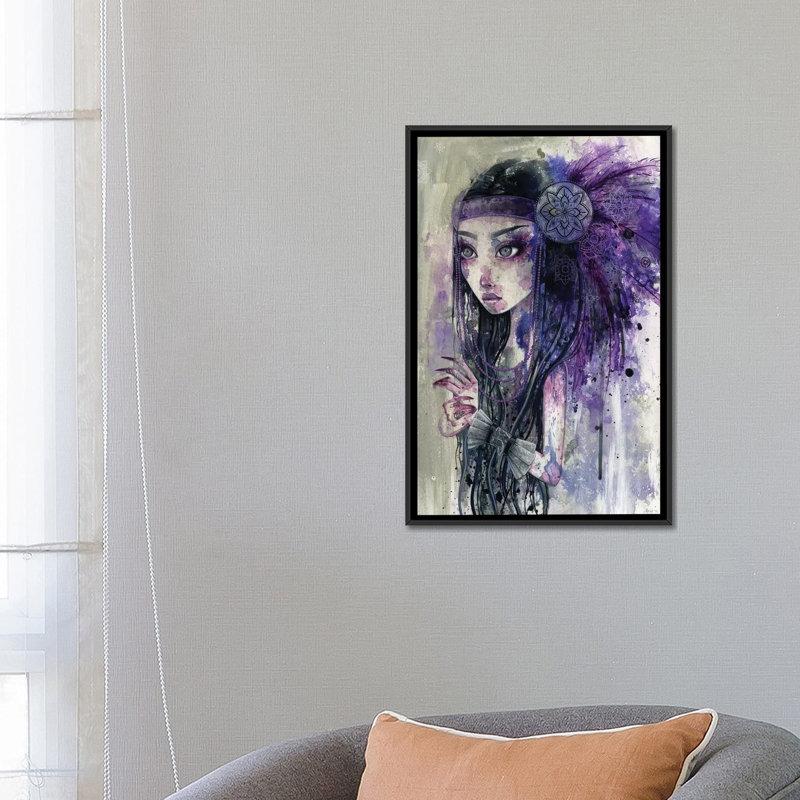 «Old Sorrows», impression sur toile, H 26 po x l 18 po x P 1,5 po, Toile avec cadre noir, Blanc