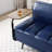 55"Inch Width Modern End Of Bed Bench,Blue Faux Leather Upholstered With Side Table, 360-Degree Swivel Tray Couch,Entryway Ottoman,Window Bench With  Metal Legs For Bedroom, Living Room-1982082774