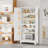 75.2" Tall Metal Pantry Cabinet, Kitchen Pantry Storage Cabinets with 4 Door and 4 Adjustable Shelves, White Storage Cabinet, Freestanding Cupboard for Kitchen Dining Room Living-1125047810
