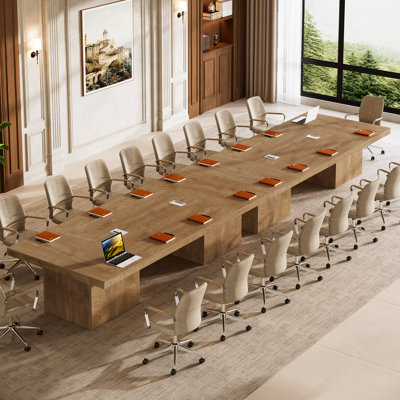 94.5-Inch Large Conference Table with CableGrommets