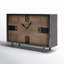 Octavie 13.0L X 4.5W X 8.1H Black Metal And Wood Rectangular Table Clocket