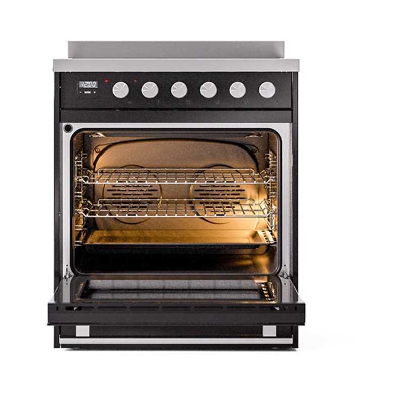 Cuisinière à induction 30 po ILVE Professional Plus II, Noir brillant / acier inoxydable